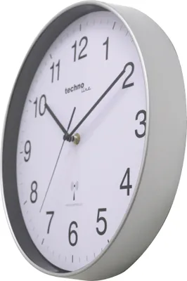 Produktbild von Technoline WT8030 Funkwanduhr, automatische Zeitumstellung, Ø 30 cm, silber/weiß