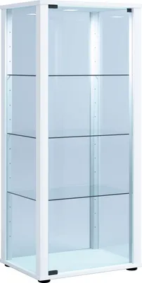 Immagine prodotto di Vetrina in piedi | Vetro con vetro di sicurezza ESG | Dimensioni ca. H. 115 x W. 50 x D. 38 cm | Vetro espositore per stand | Moderno e salvaspazio | Espositore in vetro - Kavisa M