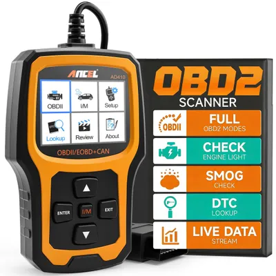 Productafbeelding van AD410 OBD II voertuigcode lezer, auto scanner voor motorlicht en emissieanalyse