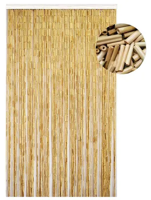 Produktbild von Bambusvorhang Türvorhang Insektenschutz 90x150cm Naturholz