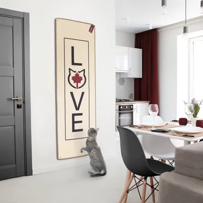 Produktbild von Kratzteppich für Katzen · beige · 180 x 60 cm · mit Wandbefestigung