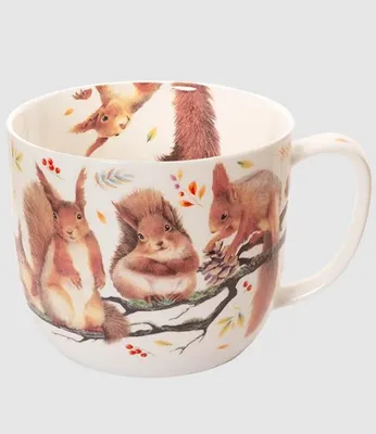 Produktbild von Kaffeebecher Eichhörnchenbande, 700 ml, Kaffeetasse Tassen Teetassen Kaffeepott Henkelbecher, Eichhörnchen