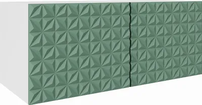 Produktbild von MEBLINI TV-Schrank 100cm Lang - Fernsehschrank - TV Lowboard Industrial - Unterschrank für Fernseher - TV-Unterschrank - TV-Schrank - Hängeschrank - CALIO - 100x40x41cm - Weiß Matt/Grün Matt