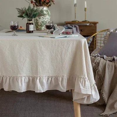 Immagine prodotto di Tovaglia in cotone plissettato, bianco sporco, 132 x 180 cm