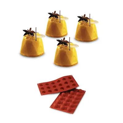 Produktbild von BACKFORM Silikon Pralinen Eisform Eis Schokolade Keksform Backblech SILIKOMART