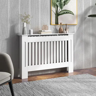 Produktbild von Sweiko Heizkörperverkleidung Heizkörper, MDF, modernes Design, 112 cm x 19 cm x 81 cm, Weiß