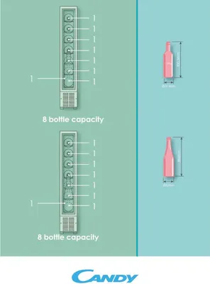 Produktbild von Candy DiVino CCVB 15/1 Integriert Schwarz 7 Flasche(n)