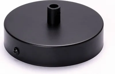 Produktbild von Rosette Deckenbaldachin Abdeckung für Hängeleuchten, Lampenbaldachin inkl. Klemmnippel, Ø 100 mm, Schwarz