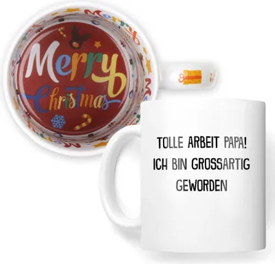 Produktbild von 22Feels Weihnachtsgeschenk Papa Geschenk Vater Tasse Kaffeetasse Männer Haferl Weihnachten