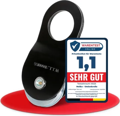 Produktbild von Melko Umlenkrolle 10 Tonnen Seilwinde Seilzug Stahl Forst Heberolle Snatchblock