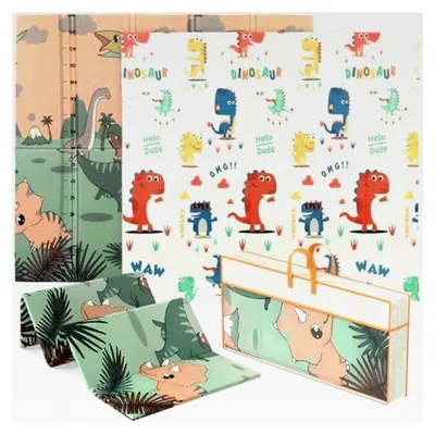 Produktbild von Faltbare Krabbelmatte für Babys 196 x 176 x 1,5 cm Doppelseitiger Spielteppich Wasserdicht für Innen und Außen
