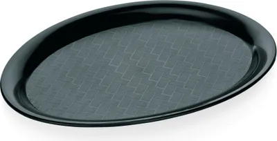 Obrázok produktu pre Podnos, oválny, čierny, polypropylén, možnosť výberu veľkosti : Podnos, oválny, 26,5 x 19 cm, polypropylén Variant: Podnos, oválny, 26,5 x 19 cm