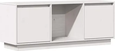 Immagine prodotto di Mobile TV bianco 110,5x35x44 cm in legno di pino massiccio