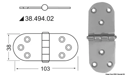 Immagine prodotto di Cerniera nucleo sporgente 103x38 mm , 1 pezzo