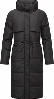 Produktbild von Navahoo Damen Winterjacke Winter Steppmantel Parka Mantel Outdoor Jacke warm mit gefüttert Stehkragen & Wasserabweisendes Obermaterial Recyceltes Material Schwarz Gr: 40 - L