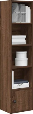 Obrázek produktu pro Maison Exclusive – knihovna v hnědém dubovém provedení 31 x 24 x 127 cm, dřevěný materiál