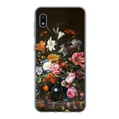 Produktbild von MuchoWow® Handyhülle Schutzhülle Hülle für Samsung Galaxy A10 Vase mit Blumen - Jan Davidsz de Heem - Kunst Silikon Softcase Handy Hülle - Schutzhülle