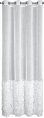 Immagine prodotto di Tenda pronta 140x250 Margherita 6 bianca decorata con filo di mohair pronta per il cappio Eurofirany