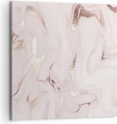 Produktbild von Bild auf Leinwand - Leinwandbild - Einteilig - Rosa Marmor verschüttet - 60x60cm - Wand Bild - Wanddeko - Wandbilder - Leinwanddruck - Bilder - Wanddekoration - Leinwand bilder - AC60x60-4799