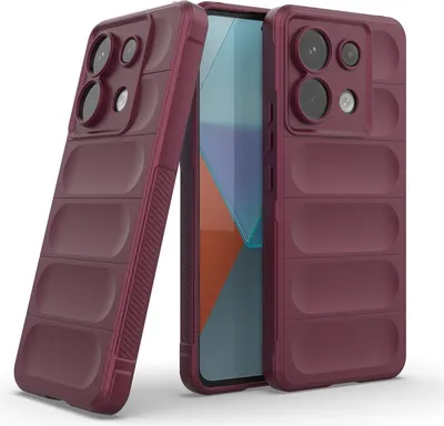 Produktbild von Handy Hülle für Xiaomi Redmi Note 13 Pro 5G Grip Case Cover Schutzhülle Softgrip Farbe: Burgunder Rot