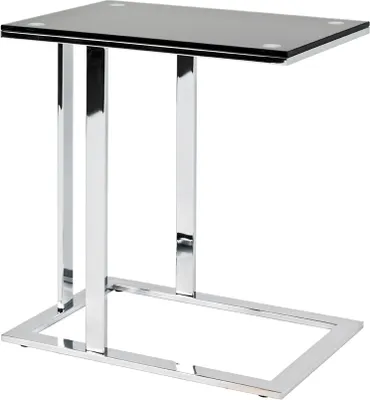 Produktbild von HAKU Möbel Beistelltisch chrom-schwarz - Maße: B 54 cm x H 58 cm x T 37 cm; 33512