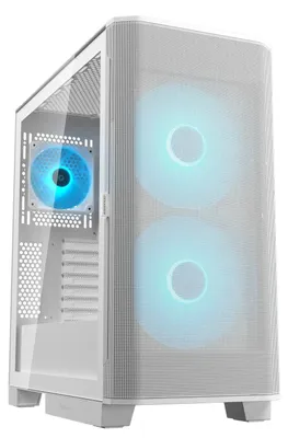 Produktbild von COUGAR Gehäuse Midi-Tower, Airface FLO, ARGB, Weiß, Midi Tower, PC, Weiß, ATX, CEB, EATX, micro ATX, Mini-ITX, Gaming, Multi