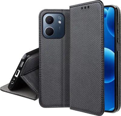 Obrázek produktu pro Pouzdro MAGNET pro Oppo A5x s uzávěrem, černé pouzdro + sklo 9H
