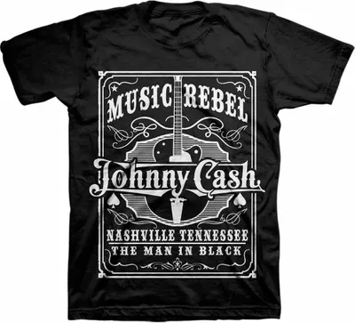 Imagen del producto de Camiseta oficial de la banda de Johnny Cash | Música Rebelde, talla XXL, color