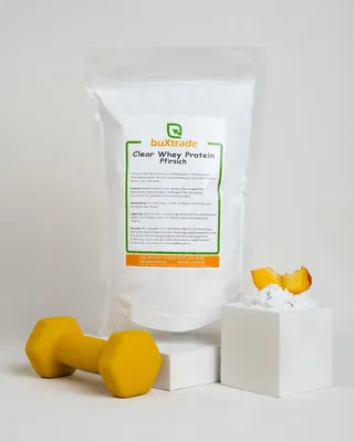 Produktbild von Eistee Pfirsich / 500 g Clear Whey Protein Eistee | Protein-Drink | Buxtrade | Getränke