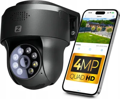 Produktbild von Externe Kamera Für Zuhause 4Mp Wifi 4X Zoom Ip66, Bewegungserkennung