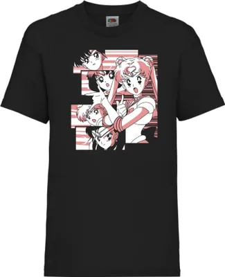 Obrázek produktu pro Dětské Triko Sailor Anime Manga Moon 04 Sailor Mars, 7-8 Jahr - 128 / Černá