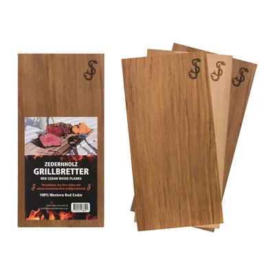 Produktbild von SJ – Zedernholz Grillbretter, 3 Stk.