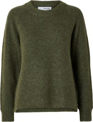 Produktbild von SELECTED FEMME Damen SELECTED Feinstrick Wollpullover Rundhals Strickpullover SLFLULU Größe: M