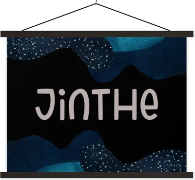 Produktbild von MuchoWow® Textilposter Jinthe - Pastell - Mädchen 150x113 cm mit schwarzem Rahmen - Wohnzimmer
