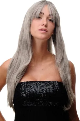 Produktbild von WIG ME UP Damen Perücke lang Silbergrau-Schwarz-Mix 3111-51