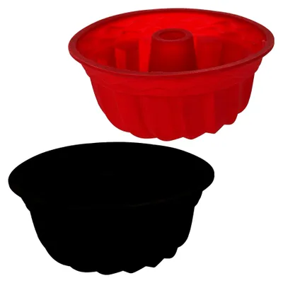 Produktbild von Silikon Backform für Gugelhupf - Napfkuchen Ø 22 cm in Graubraun
