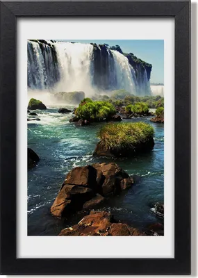 Produktbild von Bild 20x30 MDF-Rahmen, Wandkunst Wasserfall Igaz
