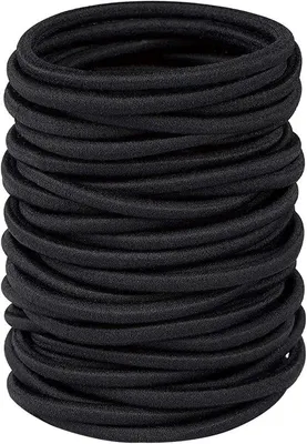Produktbild von Famanu Haargummis 32 Stück 4 mm, schwarz, uni