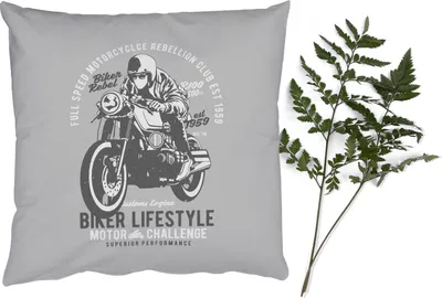 Produktbild von MuchoWow® Zierkissen Sofakissen Wohnzimmer Dekokissen 40x40 cm Mancave - Motorrad - Oldtimer - Foto Kissen - Schlafzimmer Dekoration