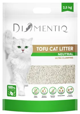 Zdjęcie produktu dla Żwirek dla kota ekologiczny naturalny Tofu zbrylający DIAMENTIQ 2,5 kg