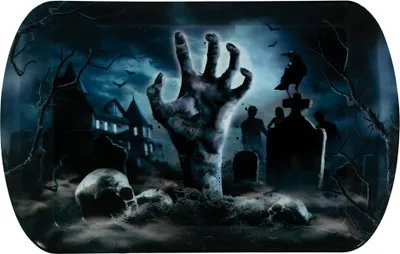 Produktbild von Zombie Friedhof Tablett als Halloween Tischdeko