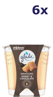 Produktbild von 6x Glade Duftkerze – Verwöhnende Honig- und Schokoladendüfte, 129 g