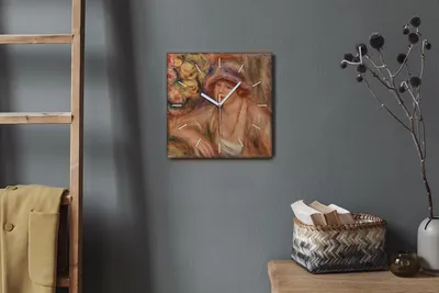 Produktbild von Coloray Hodiny Unikátní 30x30 cm  Tiché hodiny Pro obývací pokoj a kuchyň Nástěnné hodiny Plátno Bílé ručičky hodin - ženské květiny