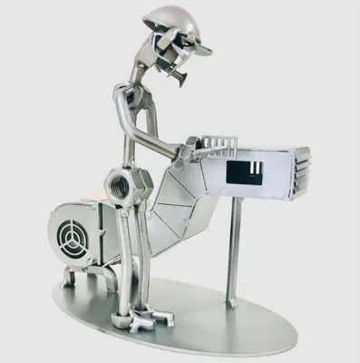 Productafbeelding van Metalen figuur "Luchttechnicus" – Handgemaakte sculptuur