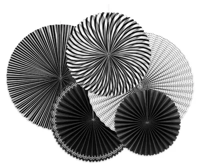 Produktbild von Dekofächer Elegant 5Stk 25-40cm | Black&White