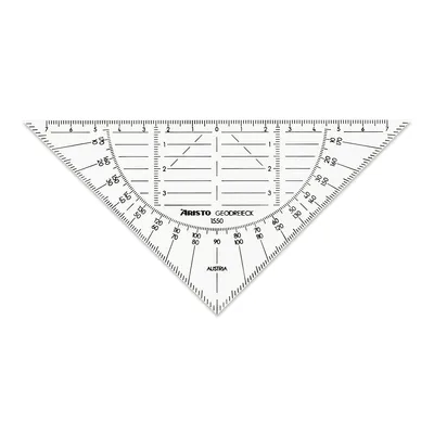 Produktbild von Aristo Geodreieck 16 cm transparent, biegsam, ohne Facette