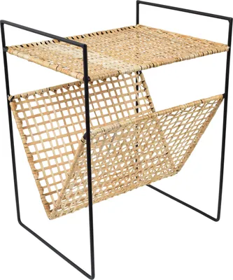 Produktbild von LOFT42 Maggy Bambus-Beistelltisch mit Zeitschriften- oder Zeitungsbehälter – 36 x 29 x 46