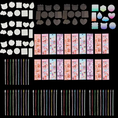 112-teiliges Acryl-Schlüsselanhänger-Set für DIY-Bastelprojekte