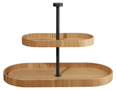 Produktbild von Asa Etagere Wood Weidenholz oval (2-stufig) (35,5x16,5cm)