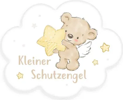 Produktbild von Kleiner Schutzengel Konturenkissen Dekokissen 33 x 29 cm Kuschelkissen